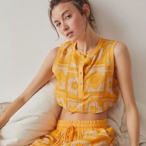 •Free People Intimately• lazy daisy orange floral tank top